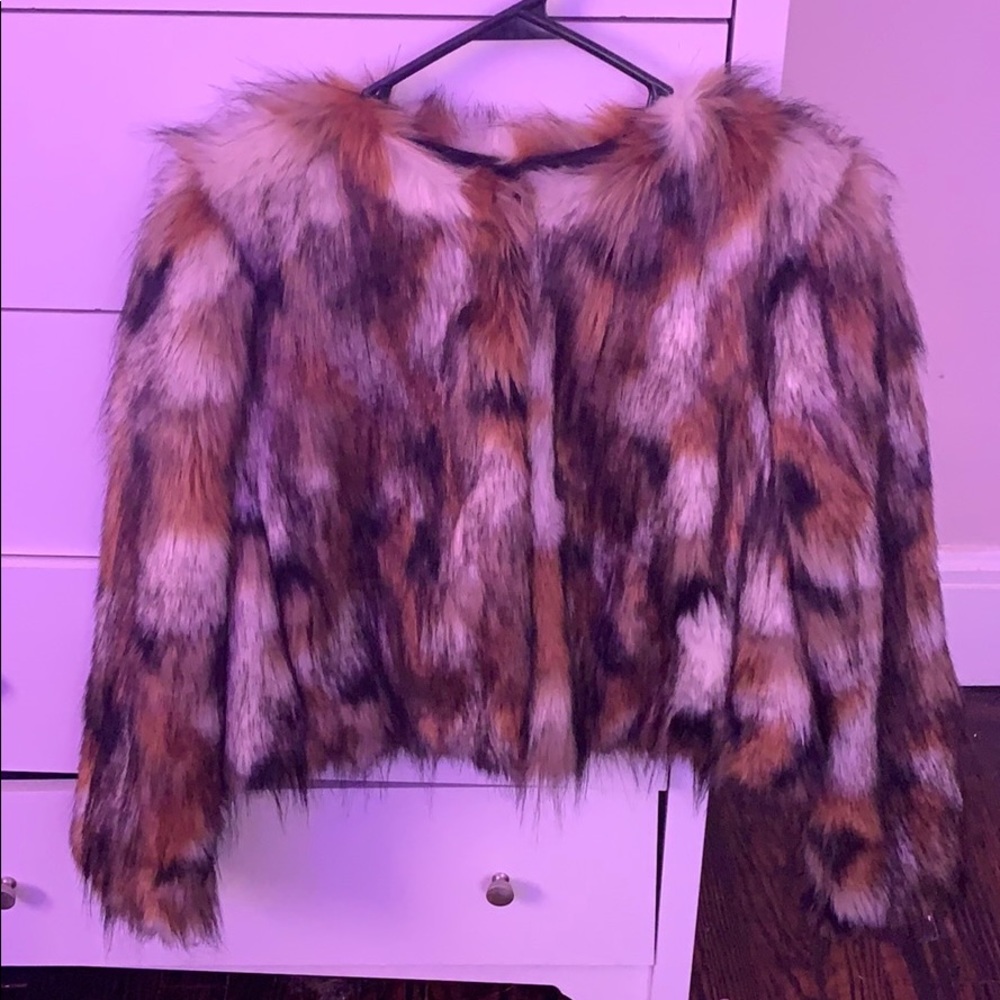 Forever 21 Faux Animal Fur Jacket